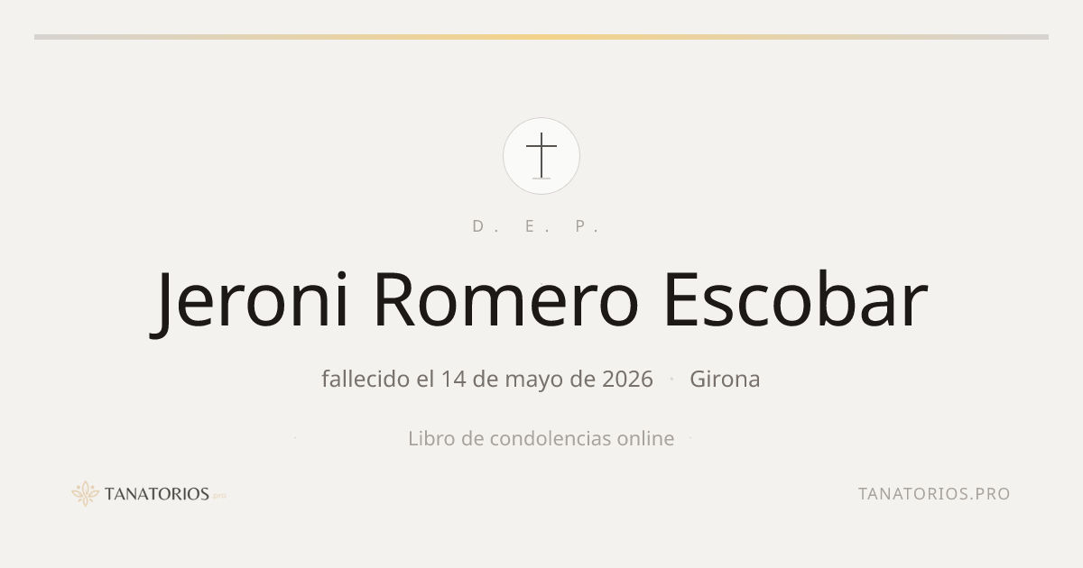 Memorial de Jeroni Romero Escobar