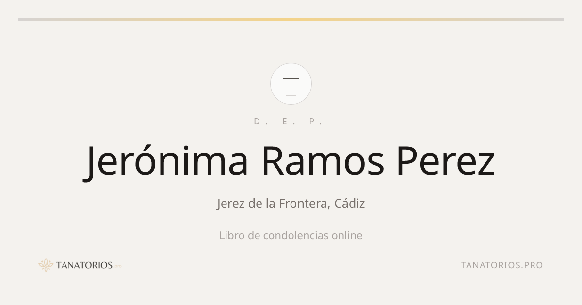 Memorial de Jerónima Ramos Perez