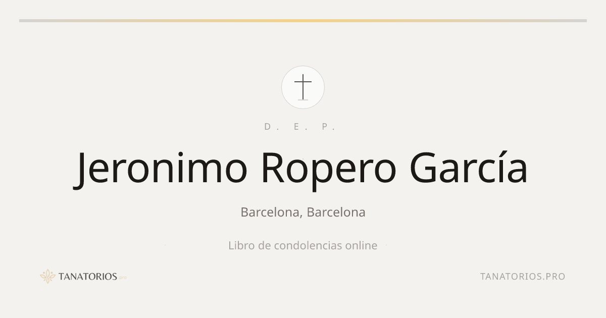 Memorial de Jeronimo Ropero García