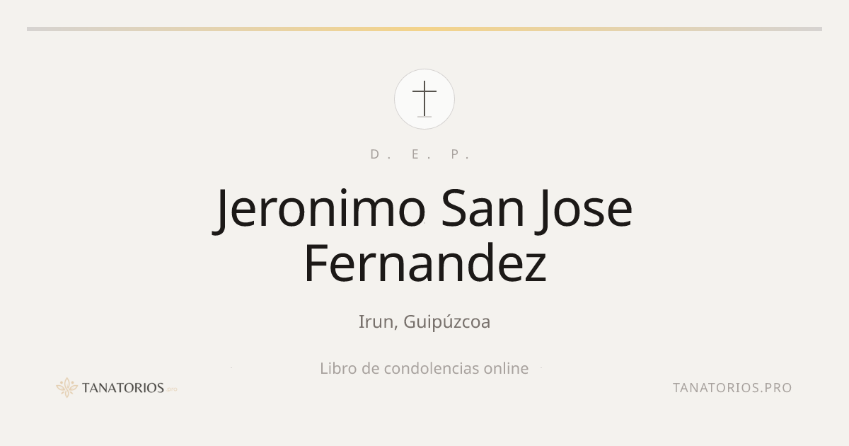 Memorial de Jeronimo San Jose Fernandez