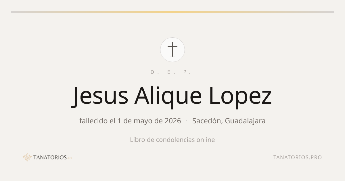 Memorial de Jesus Alique Lopez