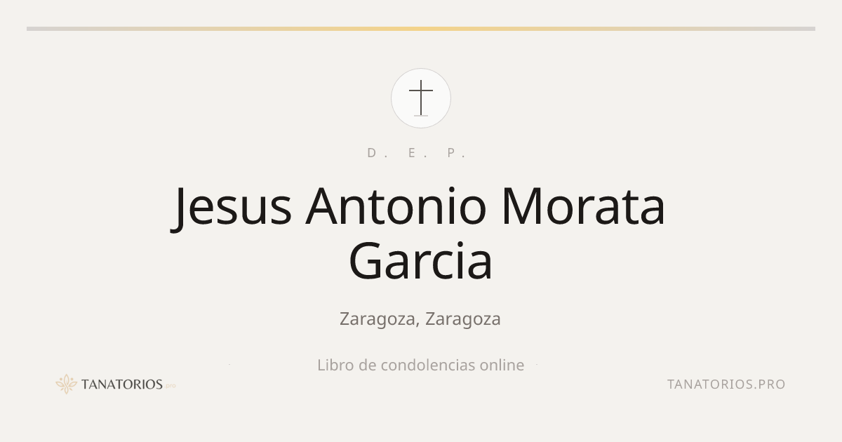 Memorial de Jesus Antonio Morata Garcia