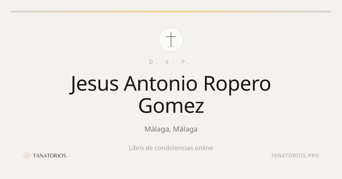Memorial de Jesus Antonio Ropero Gomez