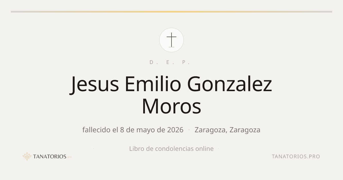 Memorial de Jesus Emilio Gonzalez Moros