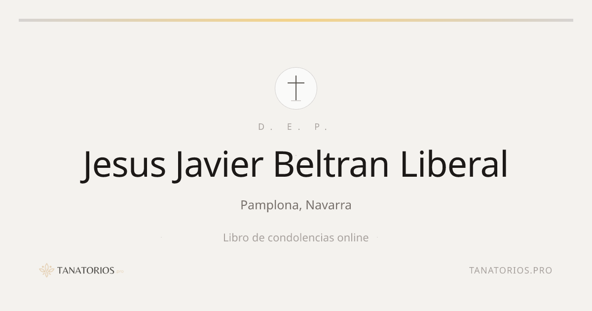 Memorial de Jesus Javier Beltran Liberal