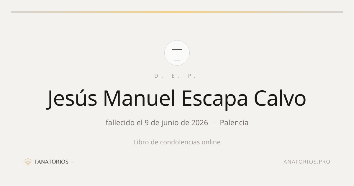 Memorial de Jesús Manuel Escapa Calvo