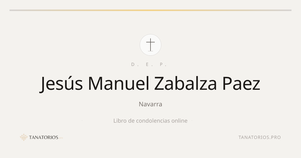 Memorial de Jesús Manuel Zabalza Paez