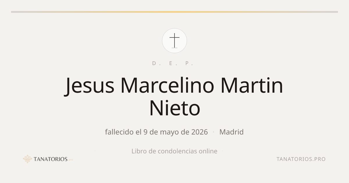 Memorial de Jesus Marcelino Martin Nieto