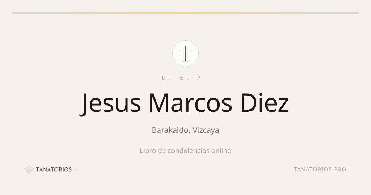 Memorial de Jesus Marcos Diez