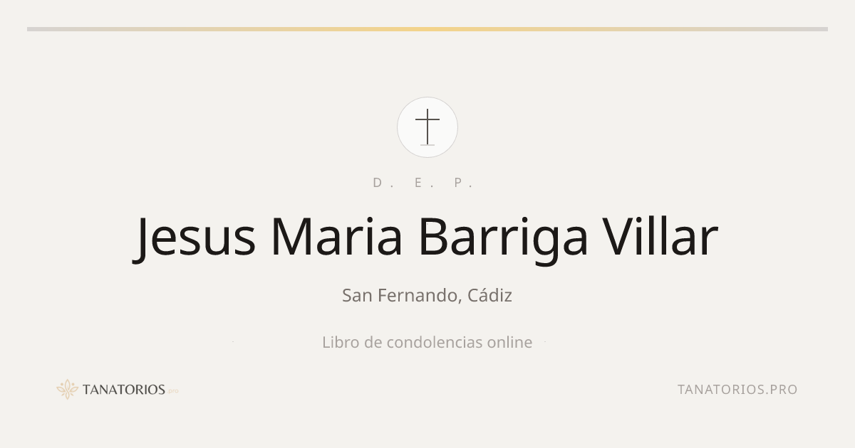 Memorial de Jesus Maria Barriga Villar