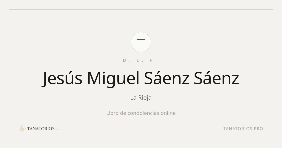 Memorial de Jesús Miguel Sáenz Sáenz
