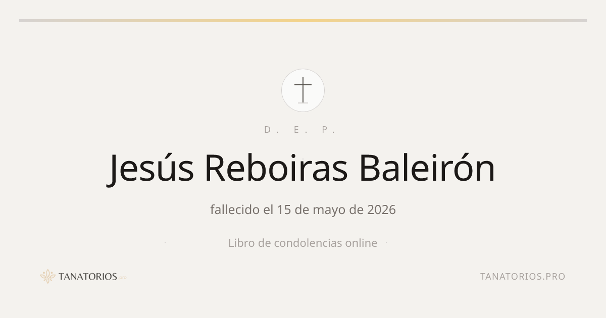 Memorial de Jesús Reboiras Baleirón