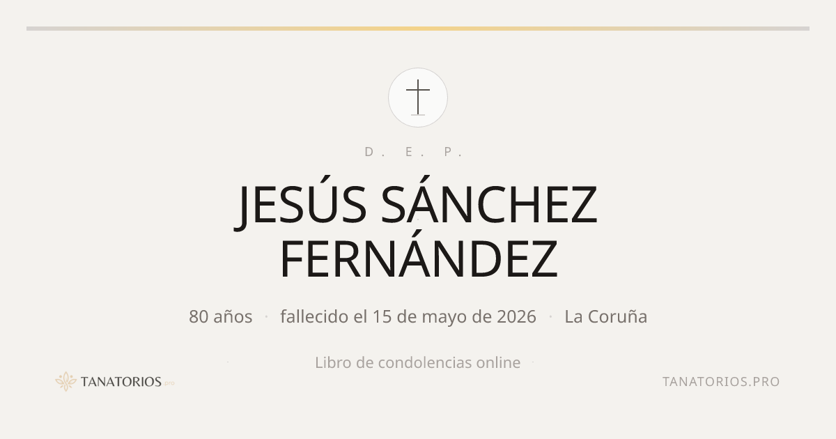Memorial de JESÚS SÁNCHEZ FERNÁNDEZ