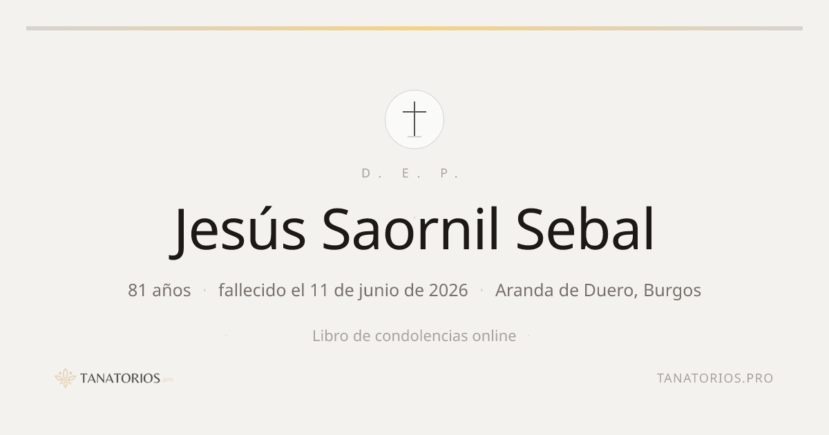 Memorial de Jesús Saornil Sebal