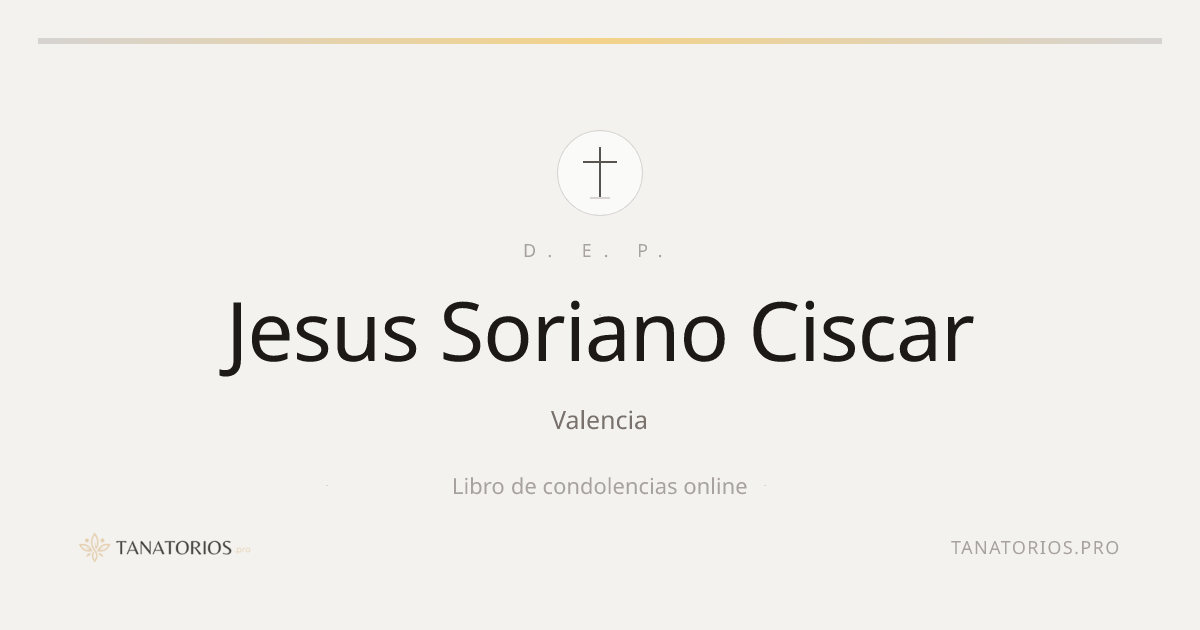 Memorial de Jesus Soriano Ciscar