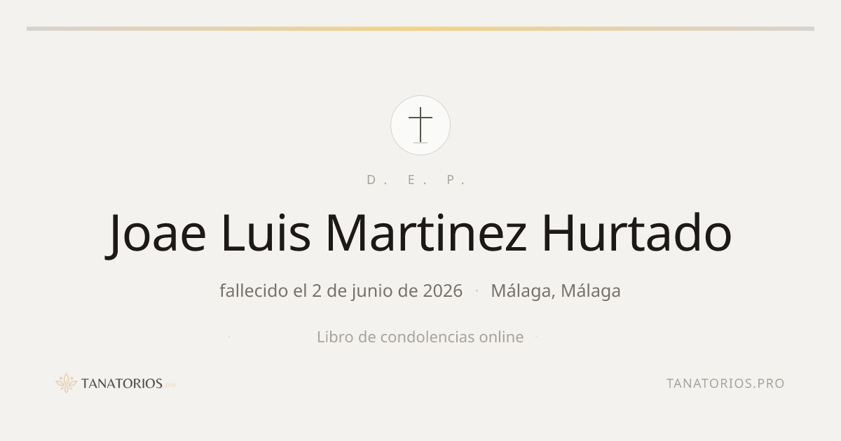 Memorial de Joae Luis Martinez Hurtado