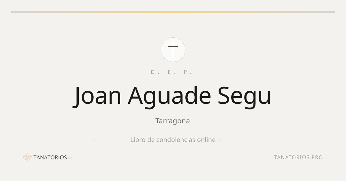 Memorial de Joan Aguade Segu