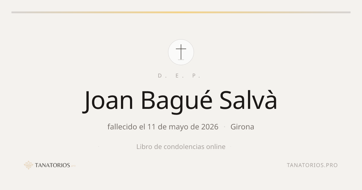 Memorial de Joan Bagué Salvà