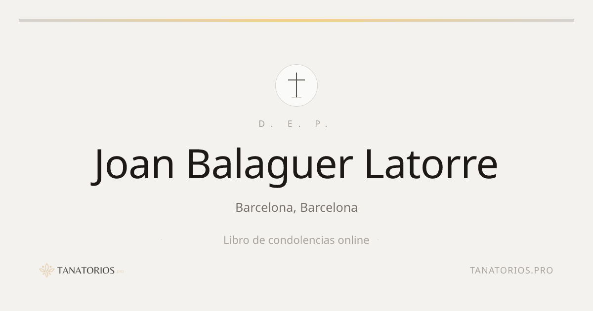 Memorial de Joan Balaguer Latorre