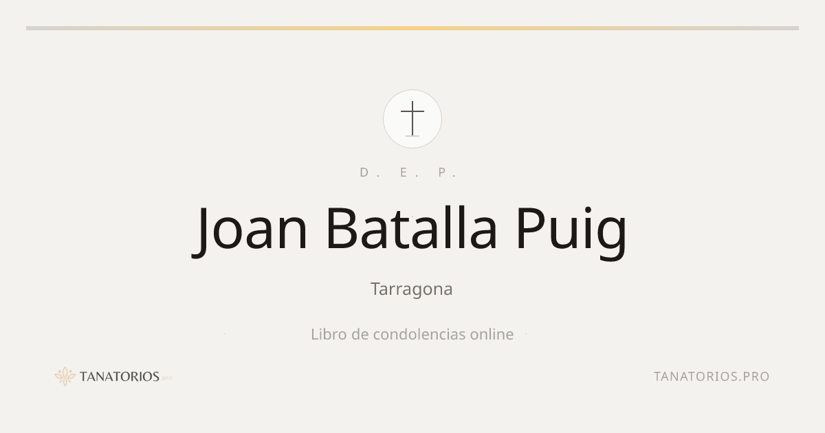 Memorial de Joan Batalla Puig