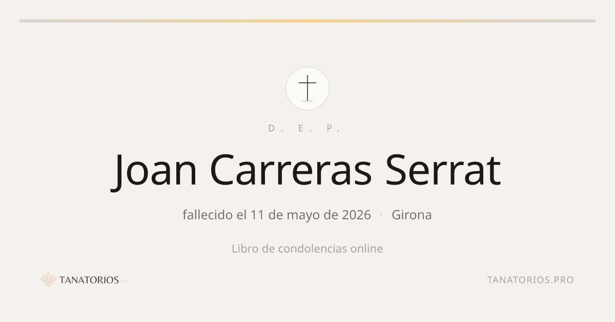 Memorial de Joan Carreras Serrat