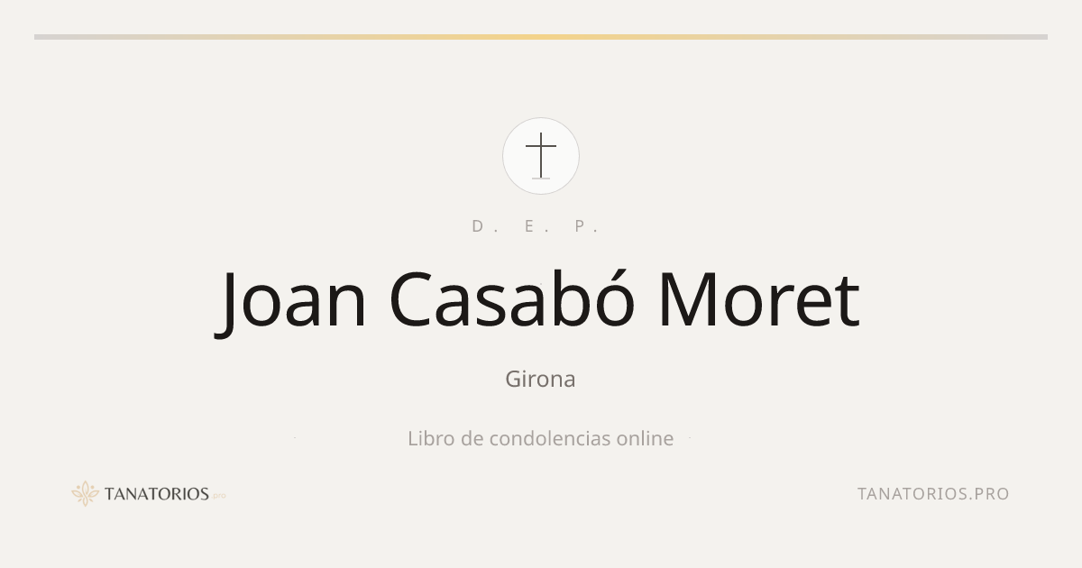 Memorial de Joan Casabó Moret