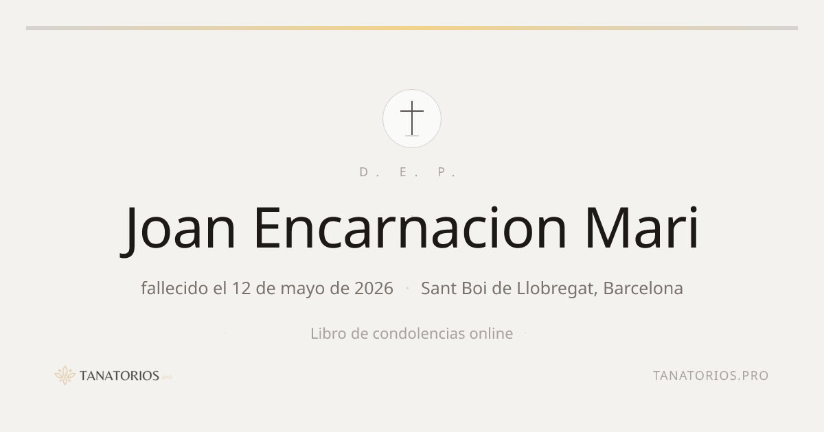 Memorial de Joan Encarnacion Mari