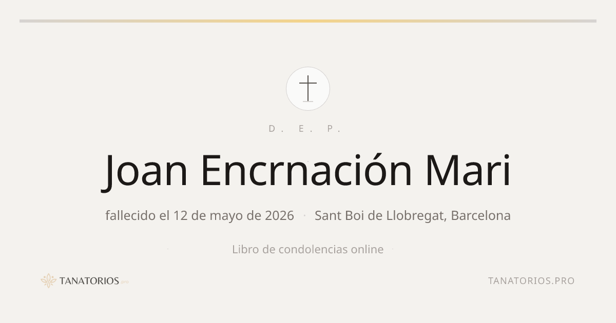 Memorial de Joan Encrnación Mari