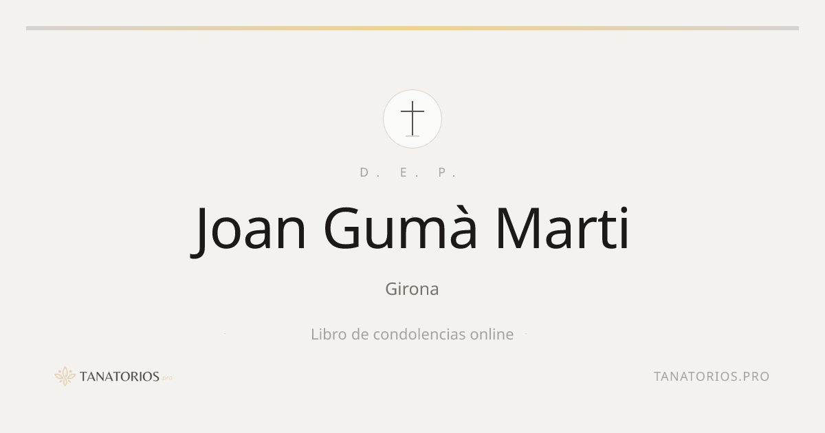 Memorial de Joan Gumà Marti