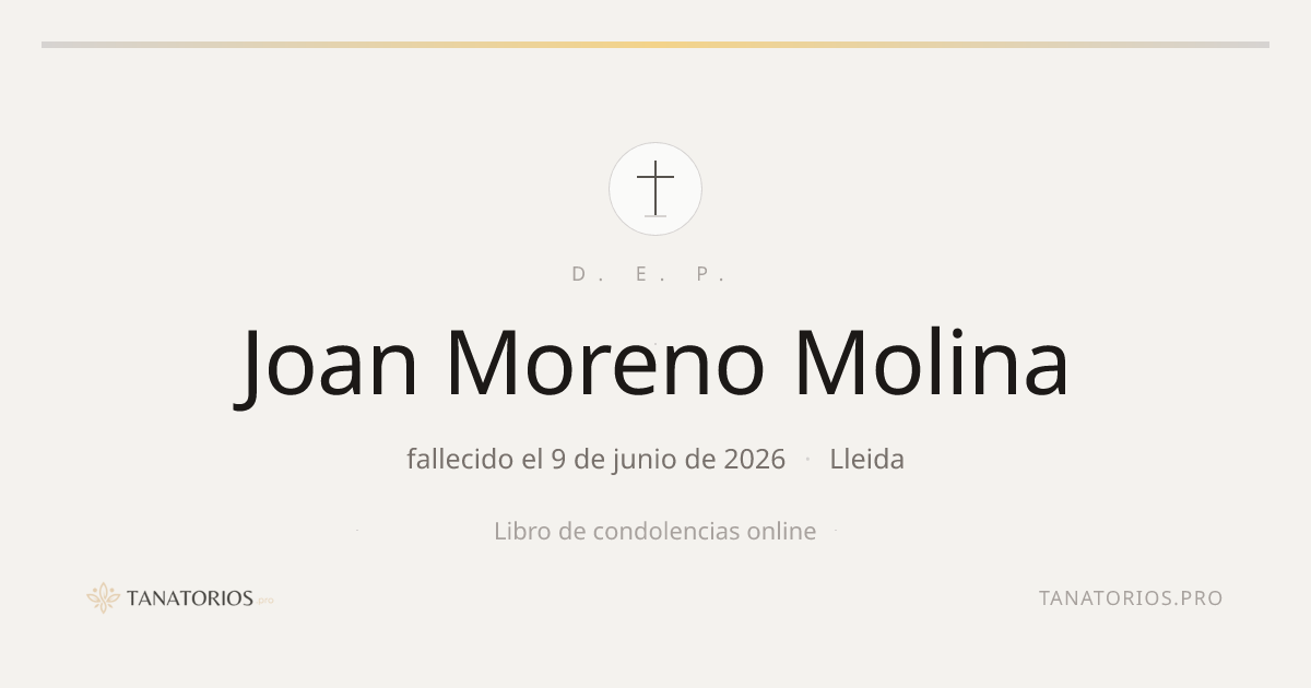 Memorial de Joan Moreno Molina