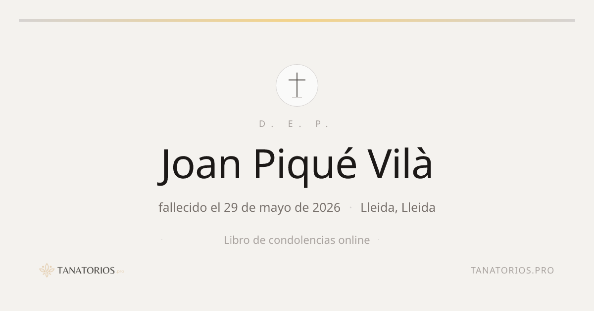 Memorial de Joan Piqué Vilà