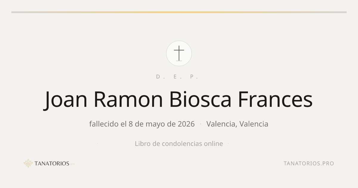 Memorial de Joan Ramon Biosca Frances