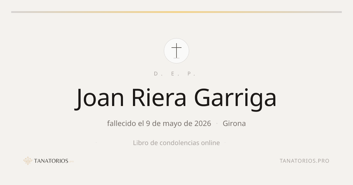 Memorial de Joan Riera Garriga
