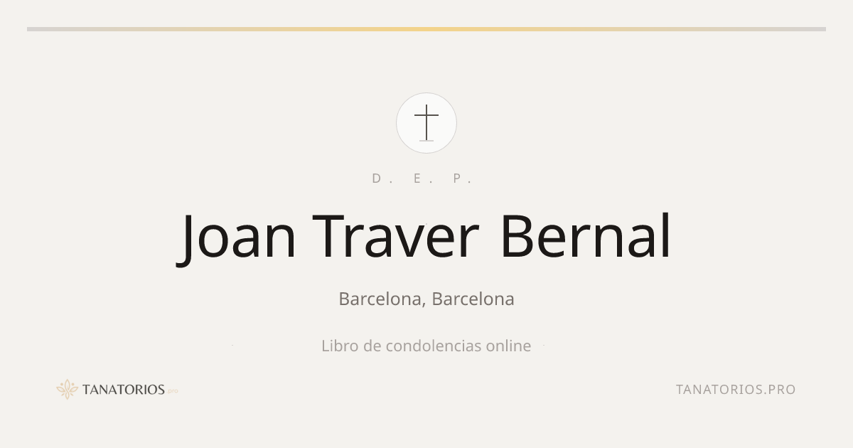 Memorial de Joan Traver Bernal