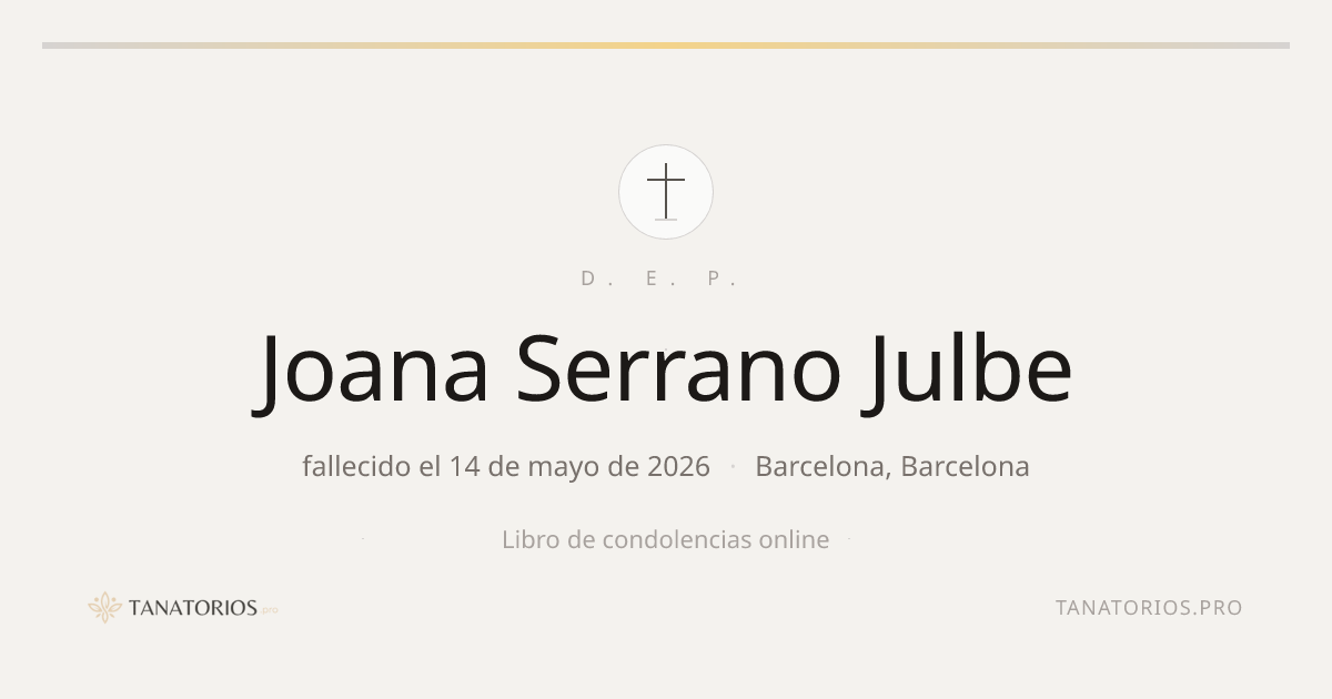Memorial de Joana Serrano Julbe