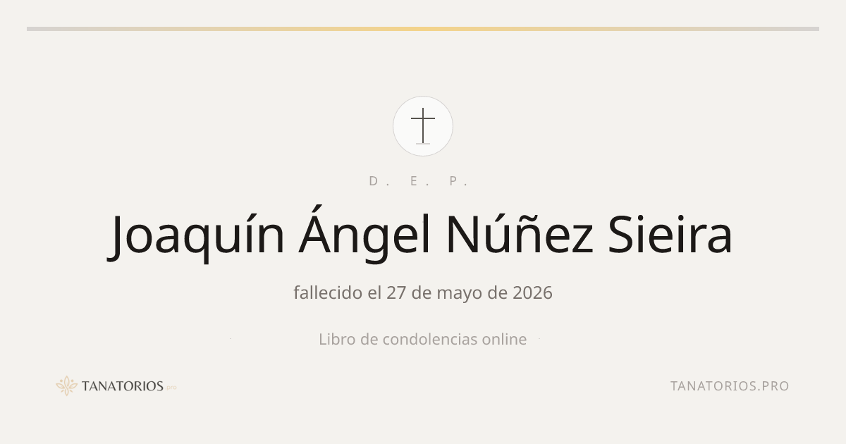 Memorial de Joaquín Ángel Núñez Sieira