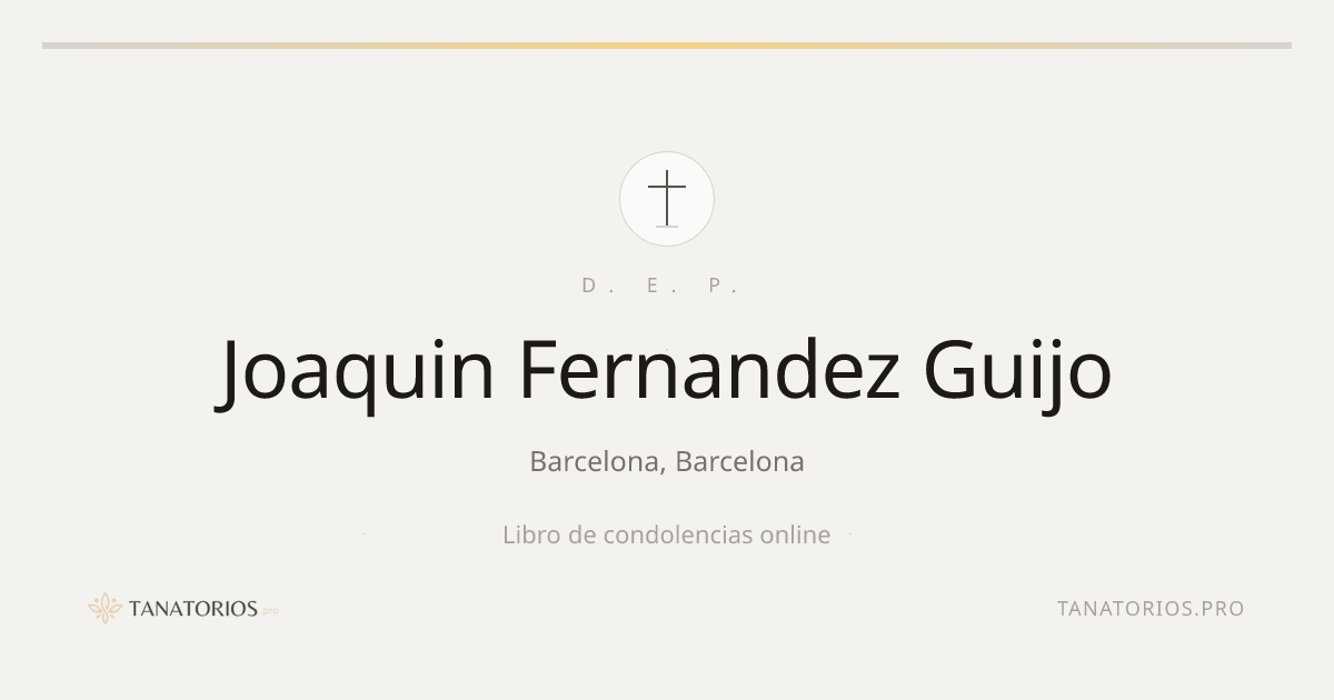 Memorial de Joaquin Fernandez Guijo
