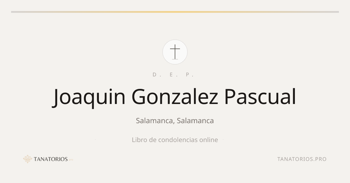 Memorial de Joaquin Gonzalez Pascual