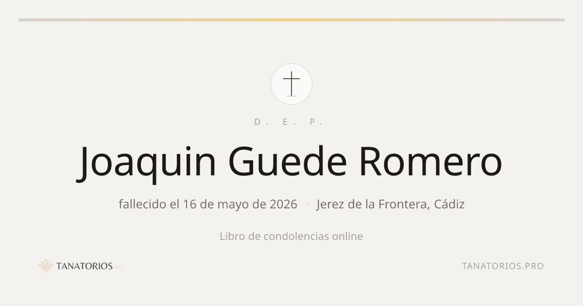 Memorial de Joaquin Guede Romero