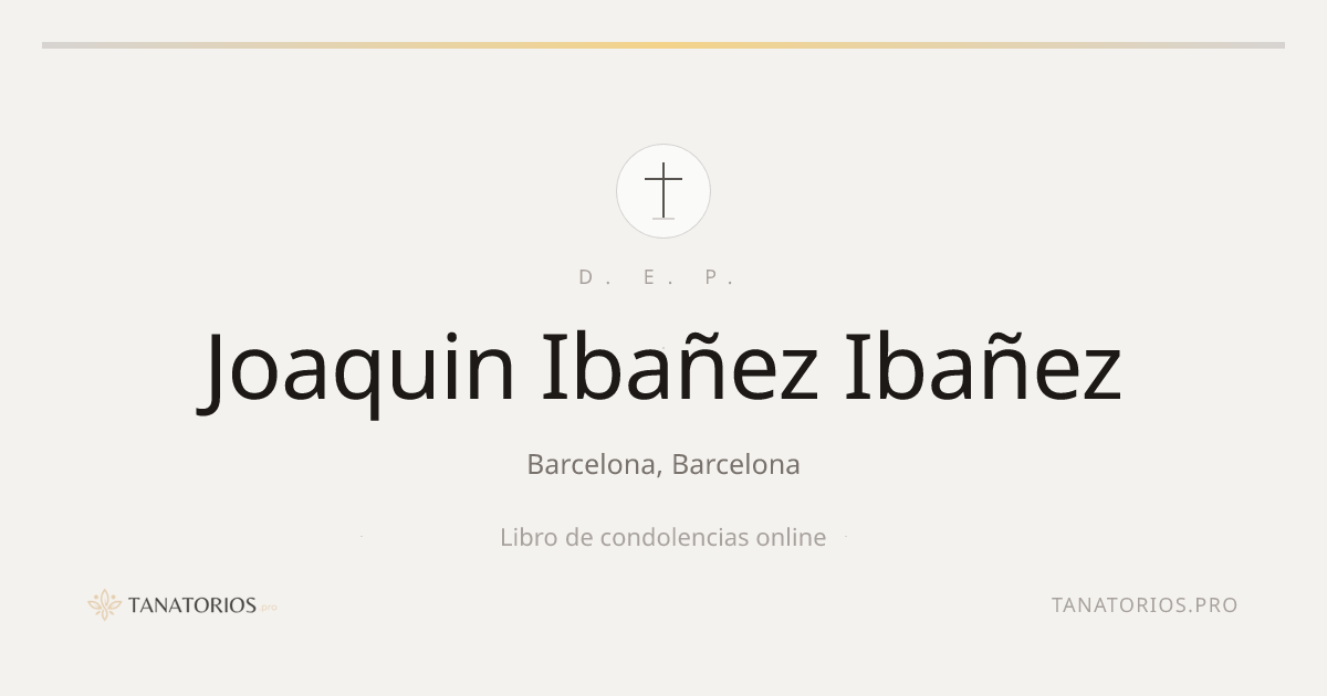 Memorial de Joaquin Ibañez Ibañez