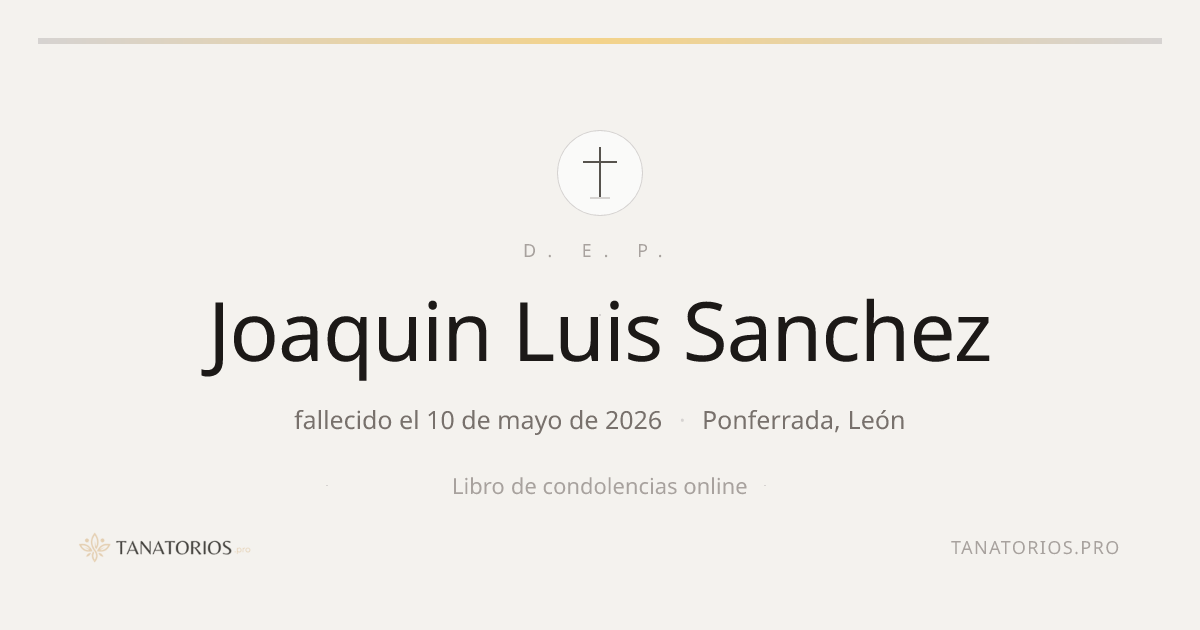 Memorial de Joaquin Luis Sanchez