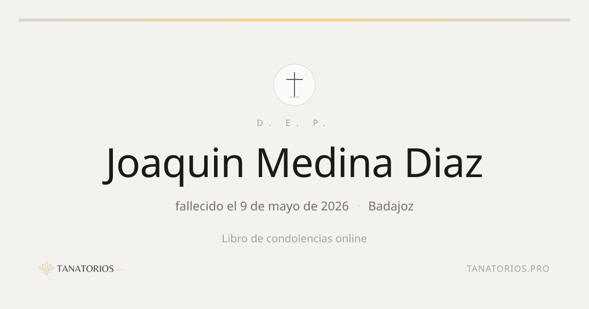 Memorial de Joaquin Medina Diaz