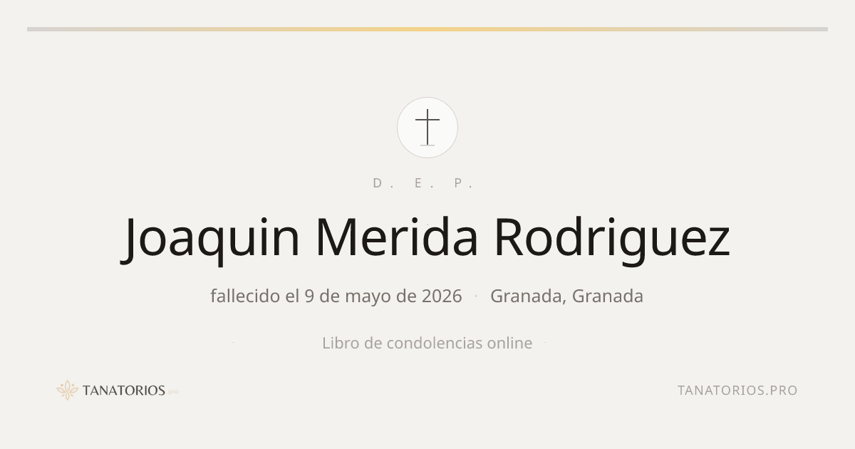 Memorial de Joaquin Merida Rodriguez