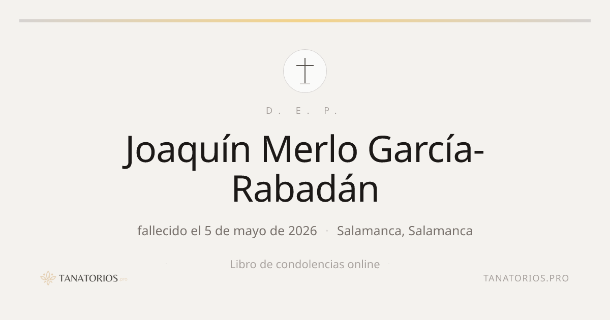 Memorial de Joaquín Merlo García- Rabadán