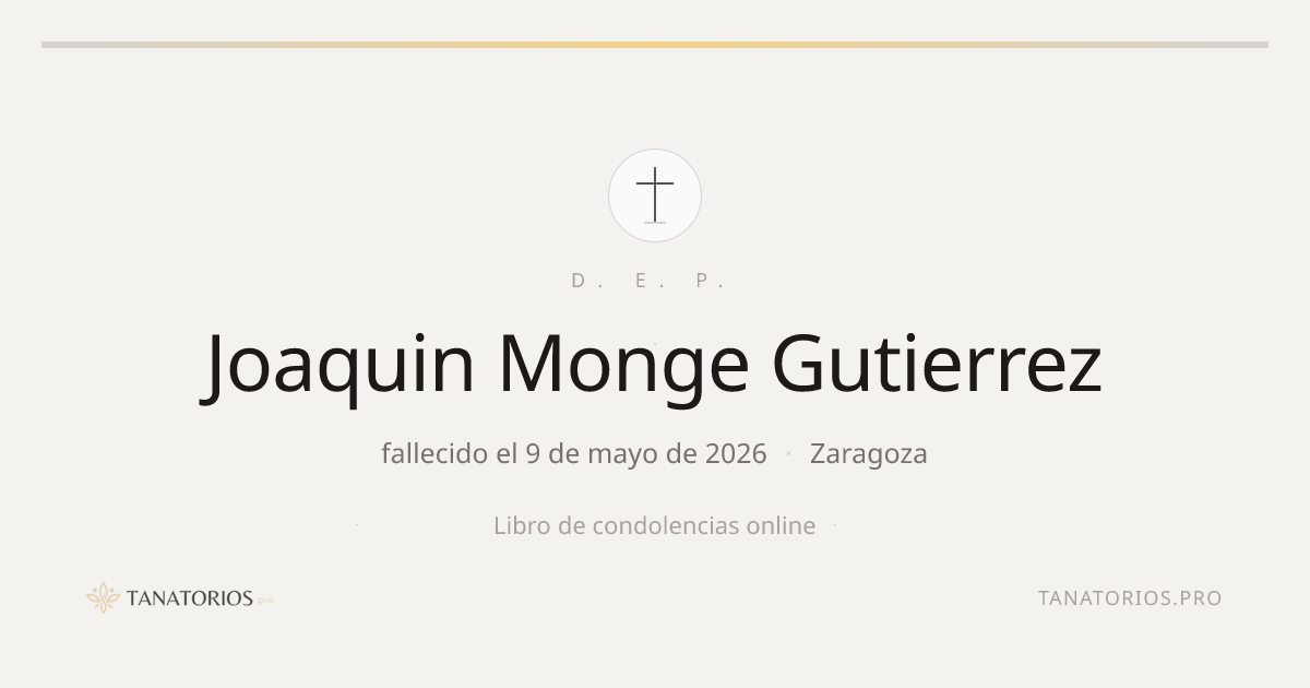 Memorial de Joaquin Monge Gutierrez