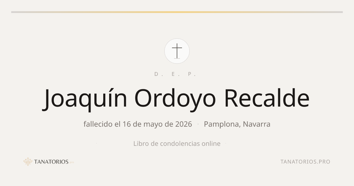 Memorial de Joaquín Ordoyo Recalde