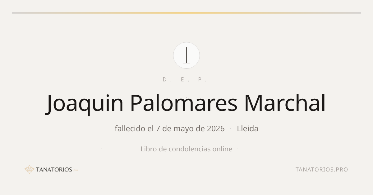 Memorial de Joaquin Palomares Marchal