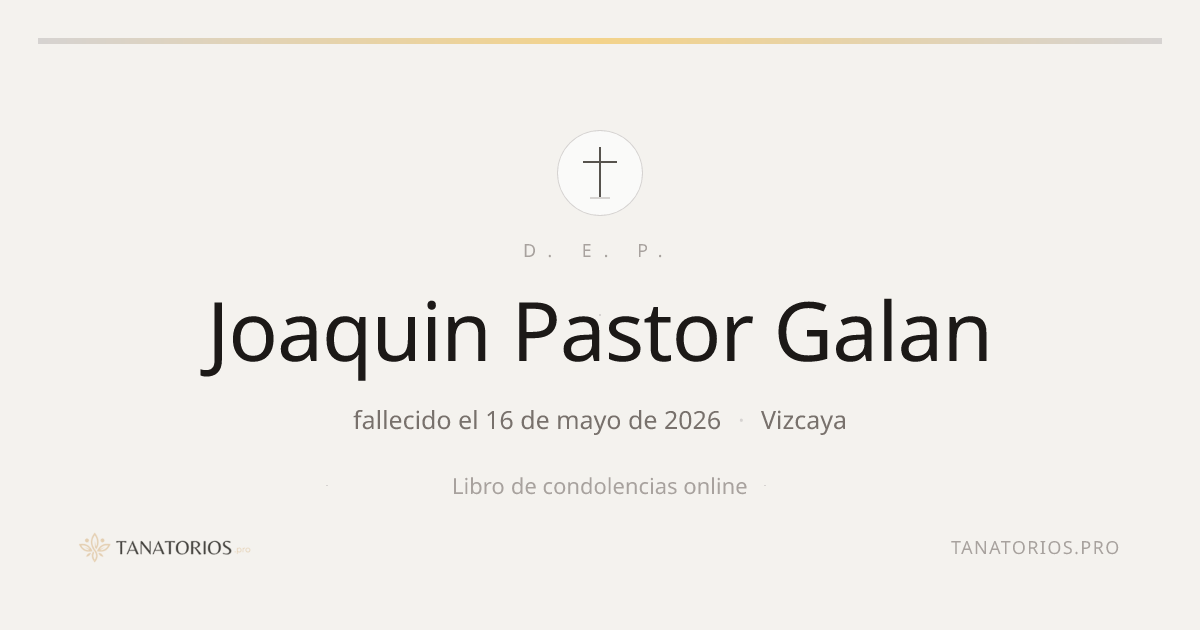 Memorial de Joaquin Pastor Galan