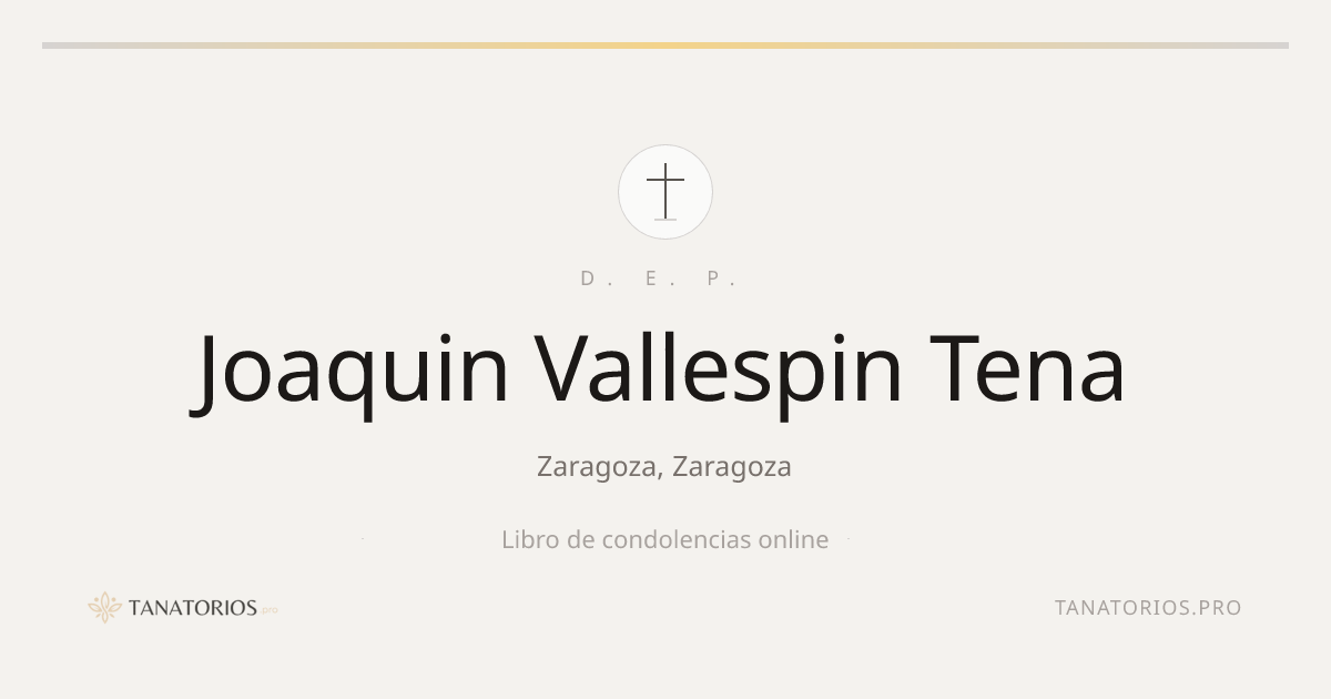 Memorial de Joaquin Vallespin Tena