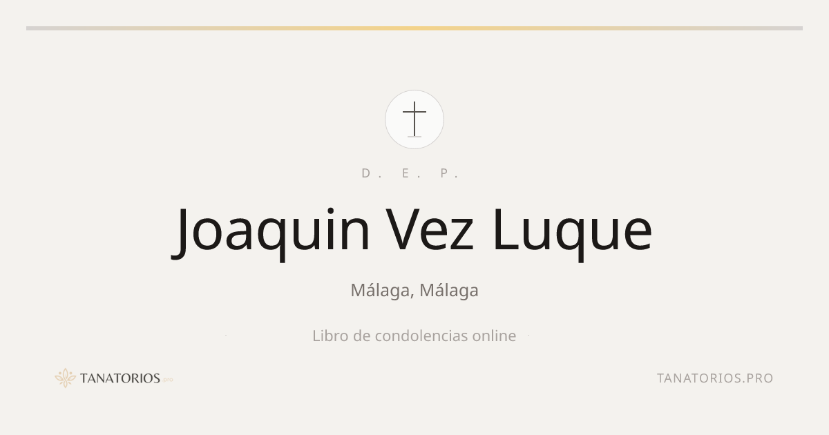 Memorial de Joaquin Vez Luque